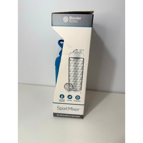 NIB 2 Pack BlenderBottle SportMixer 28oz & 20oz Blue Gray Shaker Cups w/ Balls - Picture 3 of 7